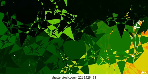 Dark Green, Red vector backdrop with triangles, lines. Web material illustration with colorful abstract triangles. Pattern for wallpapers.