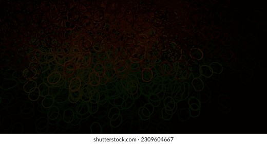Dark green, red vector backdrop with chaotic shapes. Modern abstract illustration with gradient random forms. Background for cell phones.