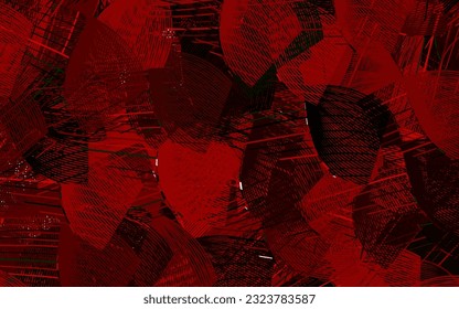 Verde oscuro, fondo vectorial rojo con formas memphis. Ilustración abstracta moderna con formas aleatorias coloridas. Diseño sencillo para su sitio web.