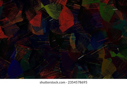 Verde oscuro, fondo vectorial rojo con formas memphis. Ilustración abstracta moderna con formas aleatorias coloridas. Diseño moderno para su tarjeta de visita.
