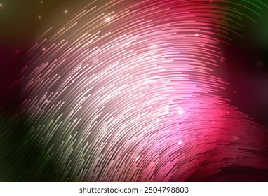Dark Green, Red vector backdrop with wry lines. Colorful gradient illustration in simple style with lines. Elegant pattern for a brand book.