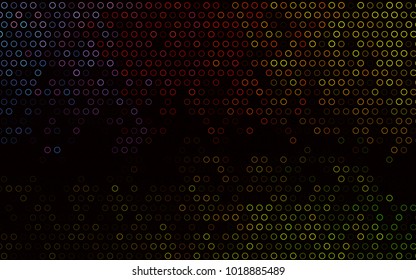 Dark Green, Red vector  background with dots. Abstract illustration with colored bubbles in nature style. Beautiful design for your business natural advert.