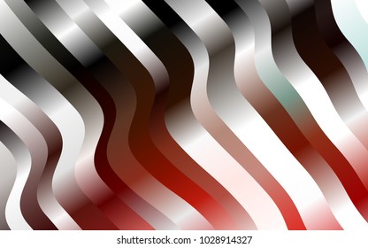 Dark Green, Red vector background with lava shapes. Glitter abstract illustration with wry lines. The elegant pattern for brand book.