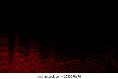 Dark Green, Red vector background with bent lines. A vague circumflex abstract illustration with gradient. A completely new marble design for your business.