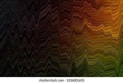 Dark Green, Red vector background with liquid shapes. Blurred geometric sample with gradient bubbles.  Brand-new design for your ads, poster, banner.