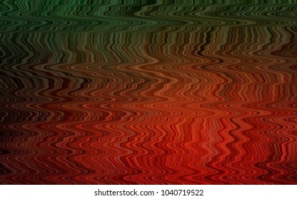 Dark Green, Red vector background with bubble shapes. Colorful abstract illustration with gradient lines. Marble style for your business design.