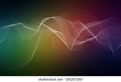 Dark Green, Red vector background with dots. Illustration with set of shining colorful abstract circles. The pattern can be used for ads, leaflets of liquid.