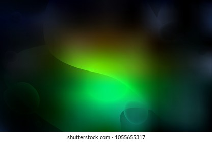Dark Green, Red vector background with abstract circles. A completely new color illustration in memphis style. The best blurred design for your business.