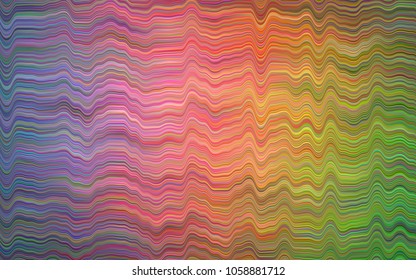 Dark Green, Red vector background with lava shapes. Blurred geometric sample with gradient bubbles.  The template for cell phone backgrounds.