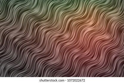 Dark Green, Red vector background with curved circles. An elegant bright illustration with gradient. A new texture for your  ad, booklets, leaflets.