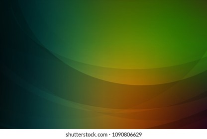 Dark Green, Red vector background with bent lines. Creative geometric illustration in marble style with gradient. A completely new memphis design for your business.