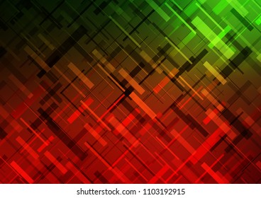 Dark Green, Red vector background with straight lines. Modern geometrical abstract illustration with staves. The pattern can be used for websites.