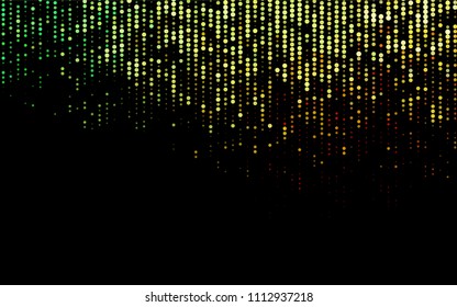 Dark Green, Red vector  background with bubbles. Blurred bubbles on abstract background with colorful gradient. Completely new template for your brand book.