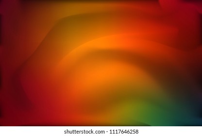 Dark Green, Red vector background with liquid shapes. Colorful abstract illustration with gradient lines. New composition for your brand book.