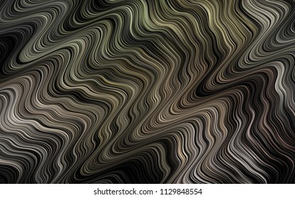 Dark Green, Red vector background with curved circles. Shining illustration, which consist of blurred lines, circles. Marble style for your business design.