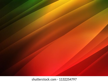Dark Green, Red vector background with straight lines. Shining colored illustration with narrow lines. Best design for your ad, poster, banner.