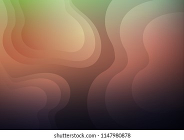Dark Green, Red vector background with abstract lines. Modern gradient abstract illustration with bandy lines. Brand new design for your ads, poster, banner.