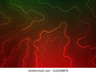 Dark Green, Red vector background with liquid shapes. A sample with blurred bubble shapes. Pattern for your business design.