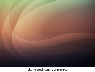 Dark Green, Red vector background with curved circles. Creative geometric illustration in marble style with gradient. Marble style for your business design.