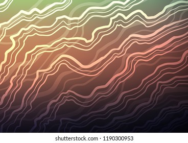 Dark Green, Red vector background with lava shapes. Geometric illustration in marble style with gradient.  A completely new template for your business design.