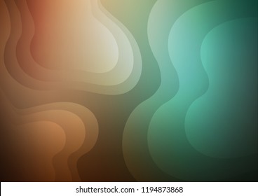 Dark Green, Red vector background with bubble shapes. Colorful abstract illustration with gradient lines. A completely new marble design for your business.