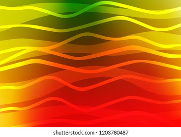 Dark Green, Red vector background with straight lines. Modern geometrical abstract illustration with staves. Smart design for your business advert.