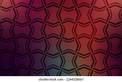 Dark Green, Red vector background with straight lines. Shining colored illustration with sharp stripes. Best design for your ad, poster, banner.