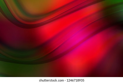 Dark Green, Red vector background with lava shapes. Brand new colored illustration in marble style with gradient. Pattern for your business design.