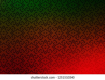 Dark Green, Red vector background with straight lines. Glitter abstract illustration with colored sticks. Pattern for ads, posters, banners.