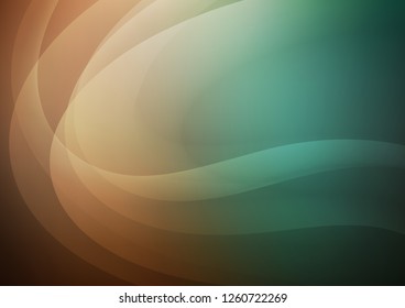 Dark Green, Red vector background with lamp shapes. Shining crooked illustration in marble style. Pattern for your business design.
