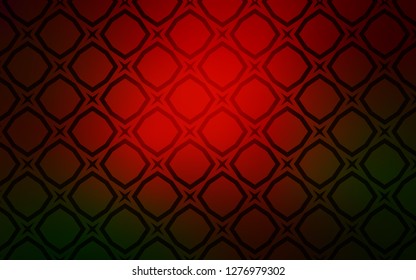 Dark Green, Red vector background with colored stars. Stars on blurred abstract background with gradient. Pattern for wrapping gifts.