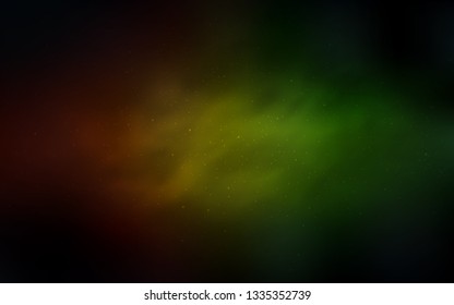 Dark Green, Red vector background with astronomical stars. Modern abstract illustration with Big Dipper stars. Pattern for astrology websites.