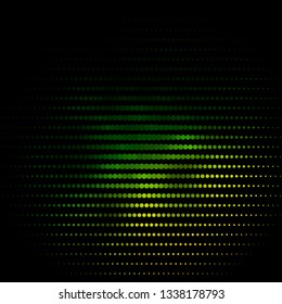 Dark Green, Red vector background with circles. Abstract decorative design in gradient style with bubbles. Design for your commercials.