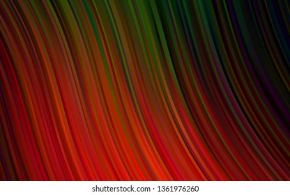 Dark Green, Red vector background with bent ribbons. Creative geometric illustration in marble style with gradient. New composition for your brand book.