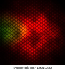 Dark Green, Red vector background with rectangles. Abstract gradient illustration with colorful rectangles. Design for your business promotion.
