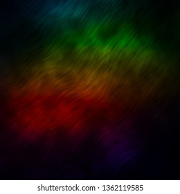 Dark Green, Red vector background with curved lines. Illustration in halftone style with gradient curves. Smart design for your promotions.