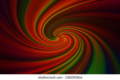 Dark Green, Red vector background with bent lines. Creative illustration in halftone style with gradient. Abstract style for your business design.