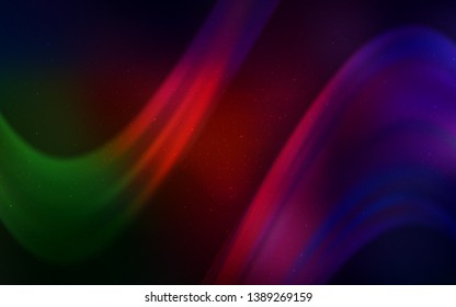 Dark Green, Red vector background with galaxy stars. Modern abstract illustration with Big Dipper stars. Smart design for your business advert.