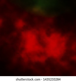 Dark Green, Red vector background with circles. Abstract decorative design in gradient style with bubbles. Pattern for websites, landing pages.