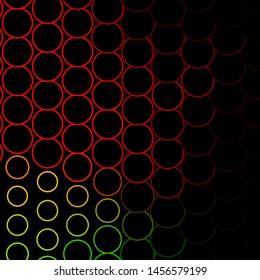 Dark Green, Red vector background with circles. Glitter abstract illustration with colorful drops. Pattern for booklets, leaflets.