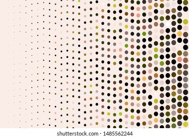 Dark Green, Red vector background with bubbles. Abstract illustration with colored bubbles in nature style. Pattern for beautiful websites.