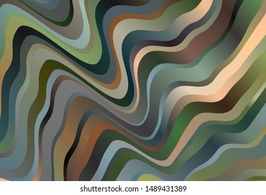 Dark Green, Red vector background with wry lines. A completely new colorful illustration in simple style. Template for cell phone screens.