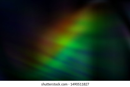 Dark Green, Red vector background with curved lines. A sample with colorful lines, shapes. Template for cell phone screens.