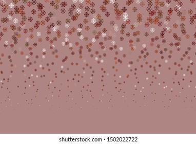 Dark Green, Red vector background with beautiful snowflakes. Modern geometrical abstract illustration with snowflakes. Pattern for new year ad, booklets.