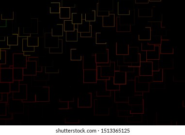 Dark Green, Red vector background with rectangles. Modern abstract illustration with colorful rectangles. Best design for your ad, poster, banner.