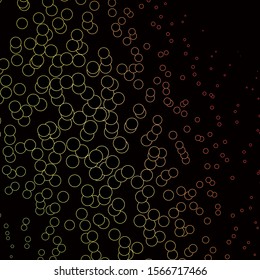 Dark Green, Red vector background with spots. Colorful illustration with gradient dots in nature style. Pattern for wallpapers, curtains.