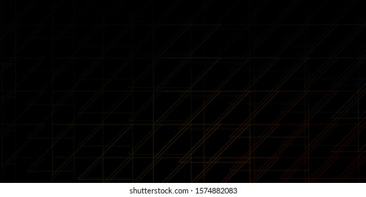 Dark Green, Red vector background with lines. Geometric abstract illustration with blurred lines. Pattern for booklets, leaflets.