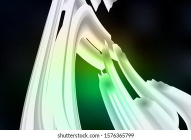 Dark Green, Red vector background with bent lines. Modern gradient abstract illustration with bandy lines. A completely new design for your business.