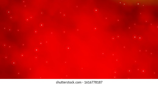 Dark Green, Red vector background with small and big stars. Decorative illustration with stars on abstract template. Theme for cell phones.