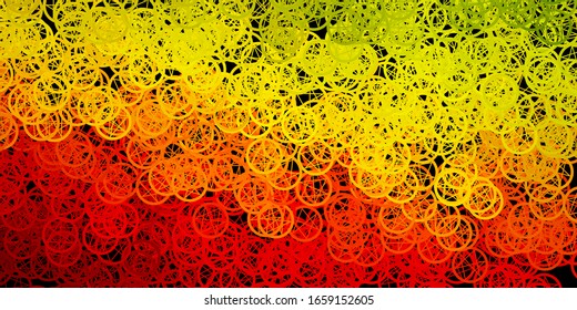 Dark Green, Red vector background with occult symbols. Retro design in abstract style with witchcraft forms. Design for magic, spiritual events.